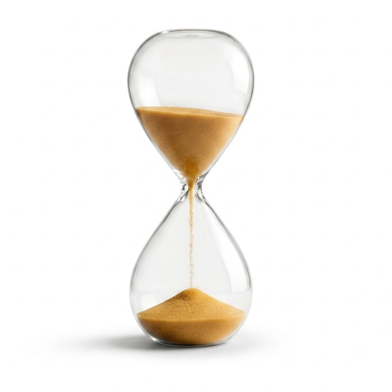 24 cm Glass Hourglass – 60 Minutes