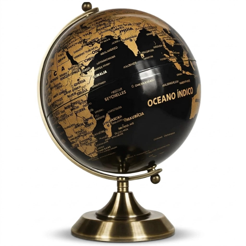 Gold World Globe 26cm