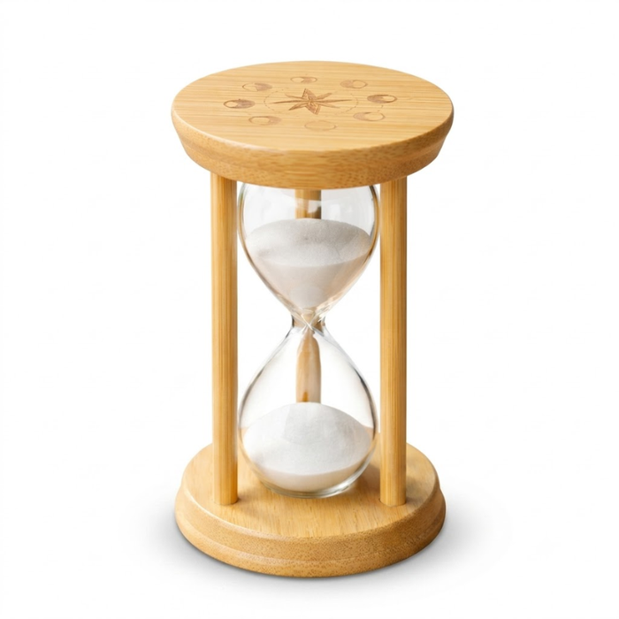 5-Minute Glass Hourglass – White