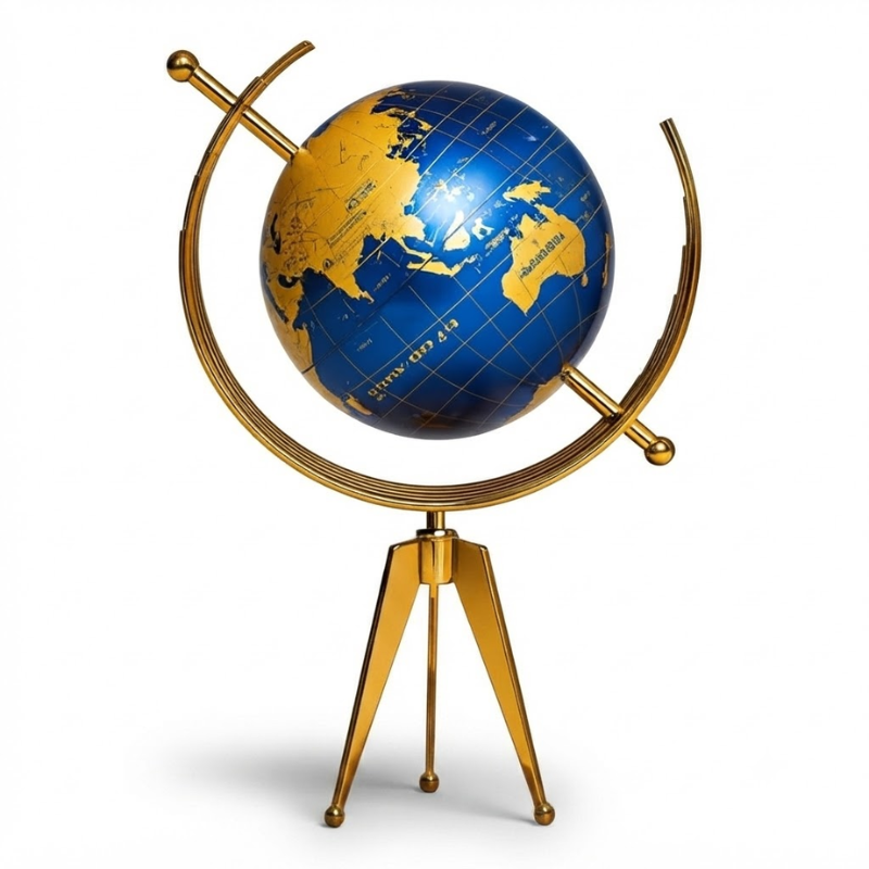 Gold World Globe 22cm