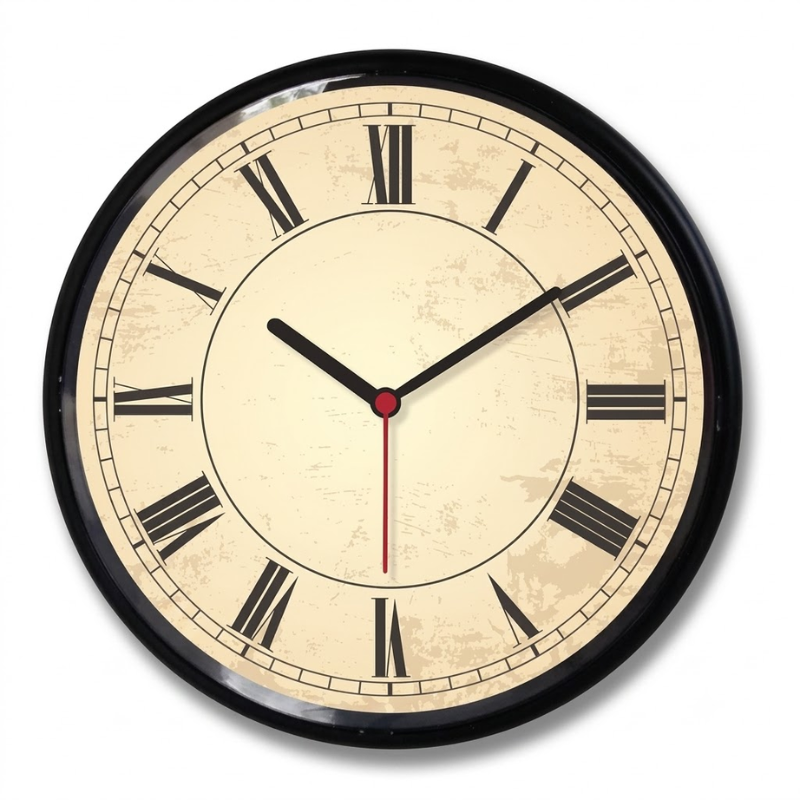 26 cm Aged Beige Wall Clock