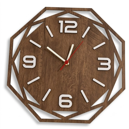 Octagonal MDF Wall Clock