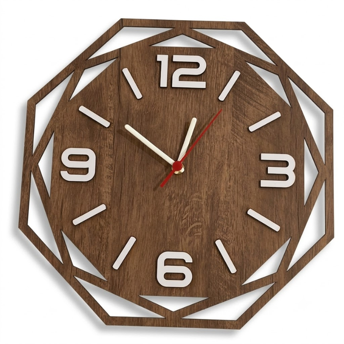 Octagonal MDF Wall Clock